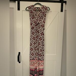 White House Black Market Geometric Print Maxi Dress